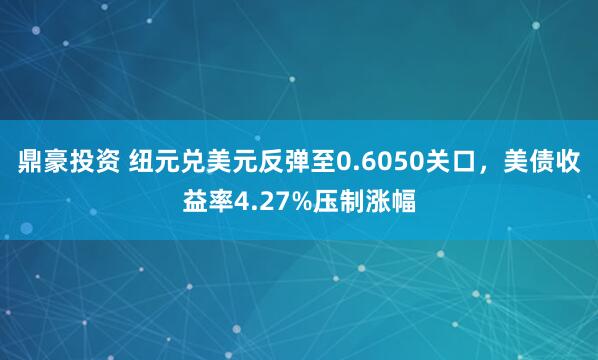 鼎豪投资 纽元兑美元反弹至0.6050关口，美债收益率4.27%压制涨幅